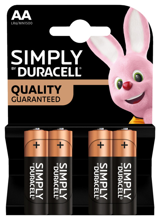 Duracell Plus AA alkaliske batterier 4-pk.